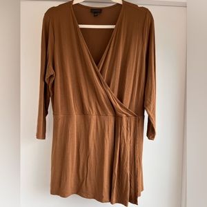Crossover tunic length top